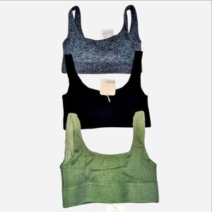 Donni Bra Tops Sweater Thermal XXS Sage Green Grey Black New